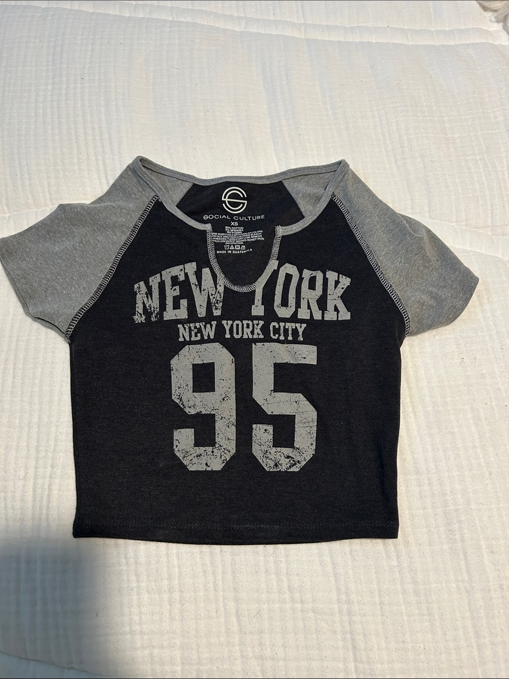 Social Culture New York 95 Black & Gray tiny  Tee